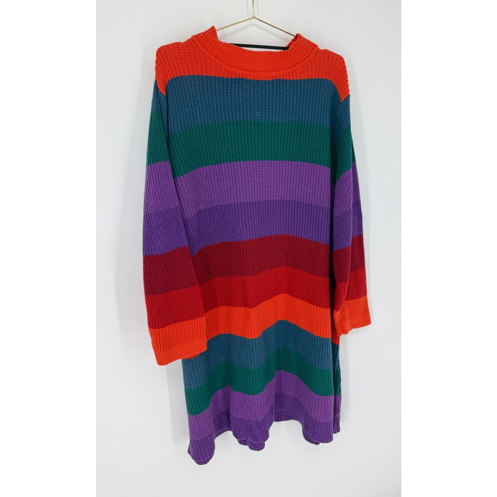 Torrid Sz 4 Heavy Knit Sweater Dress Long Sleeve Cozy 36" Long, 3128